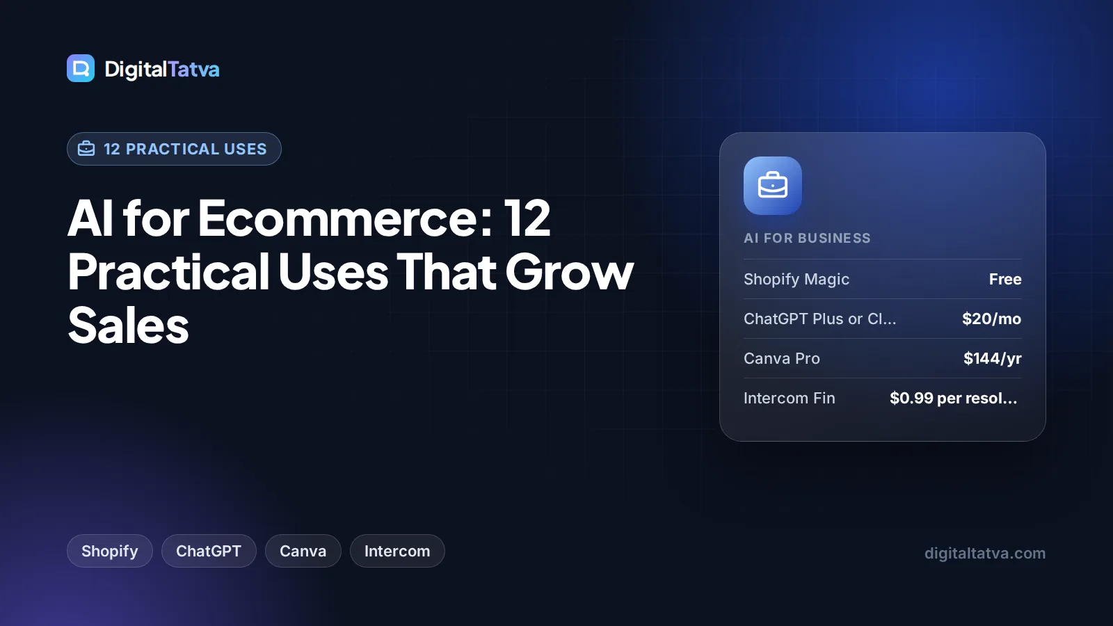 AI for Ecommerce: 12 Practical Uses That Grow Sales
