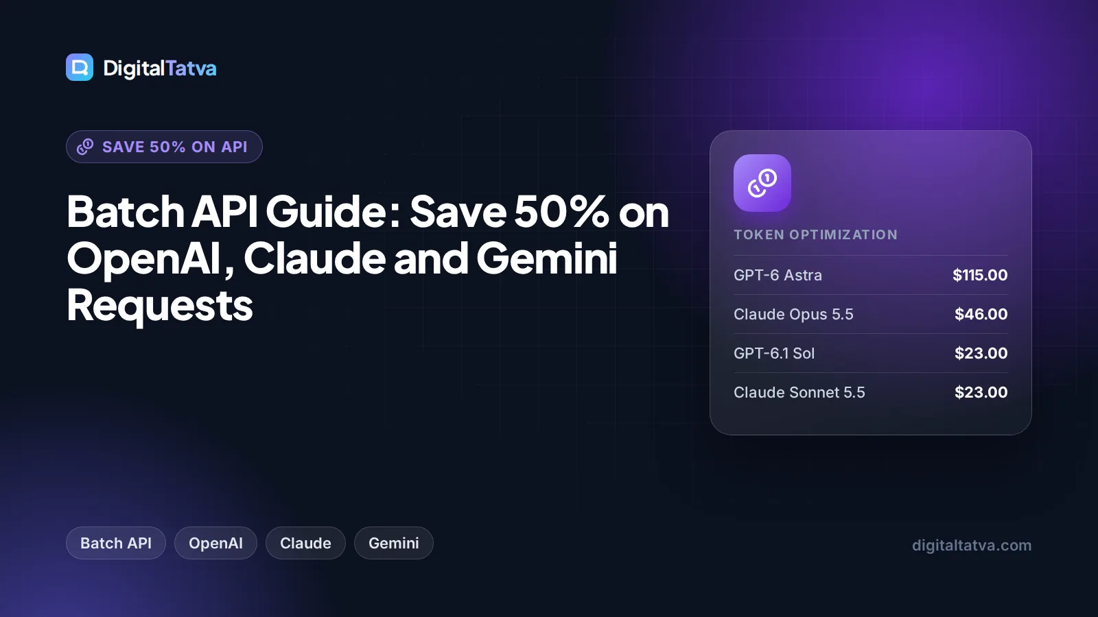 Batch API Guide: Save 50% on OpenAI, Claude and Gemini Requests