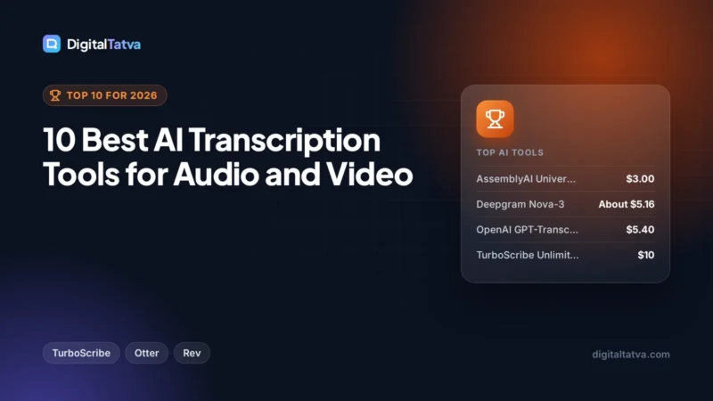 10 Best AI Transcription Tools for Audio and Video