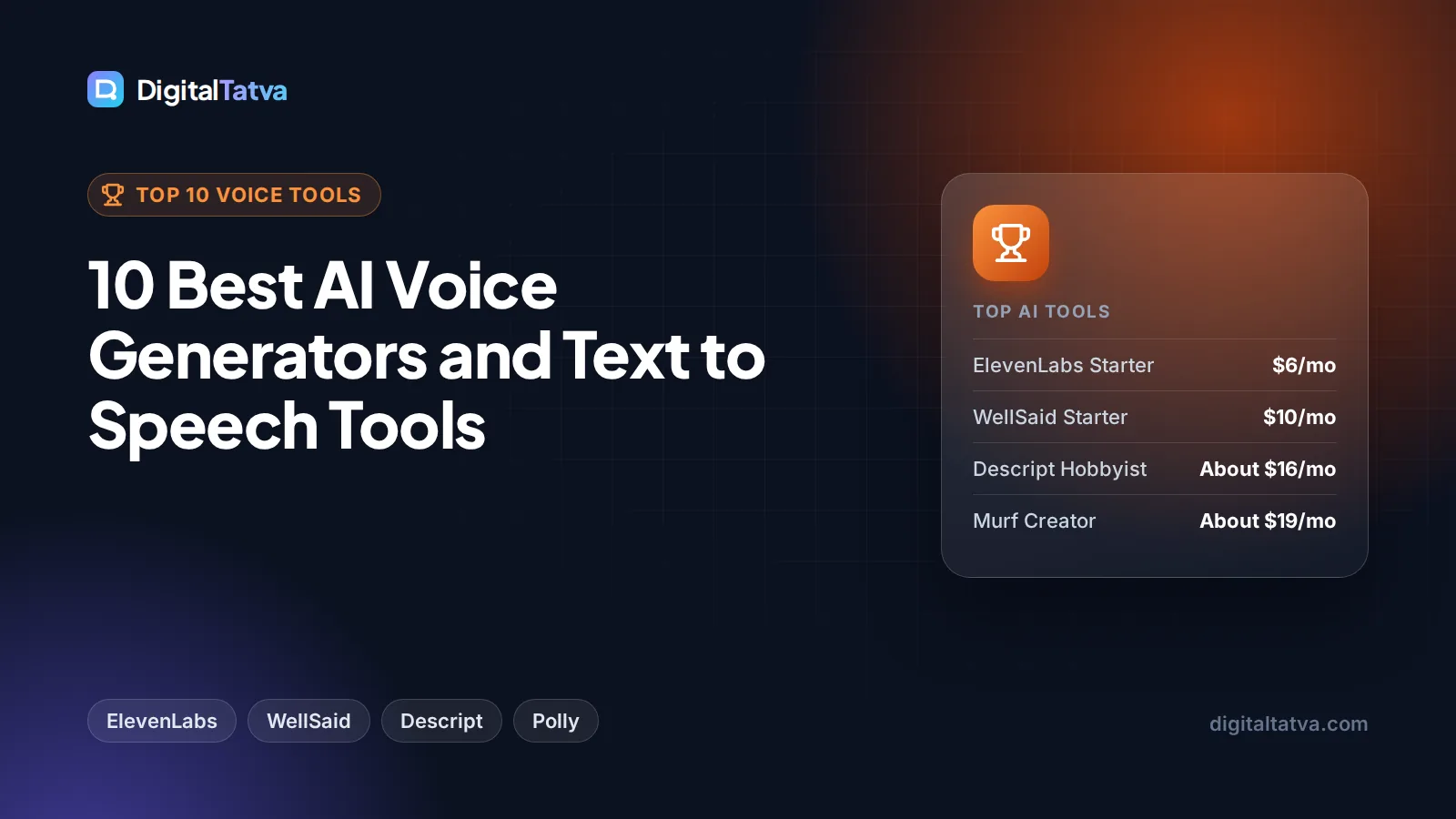 10 Best AI Voice Generators and Text to Speech Tools