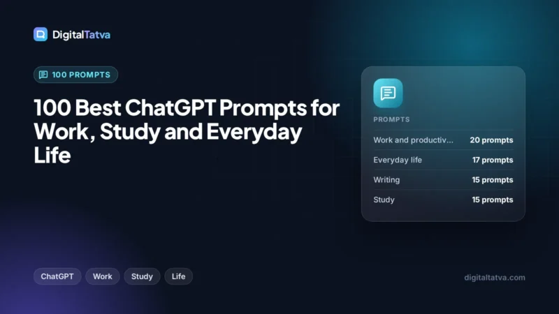 100 Best ChatGPT Prompts for Work, Study and Everyday Life