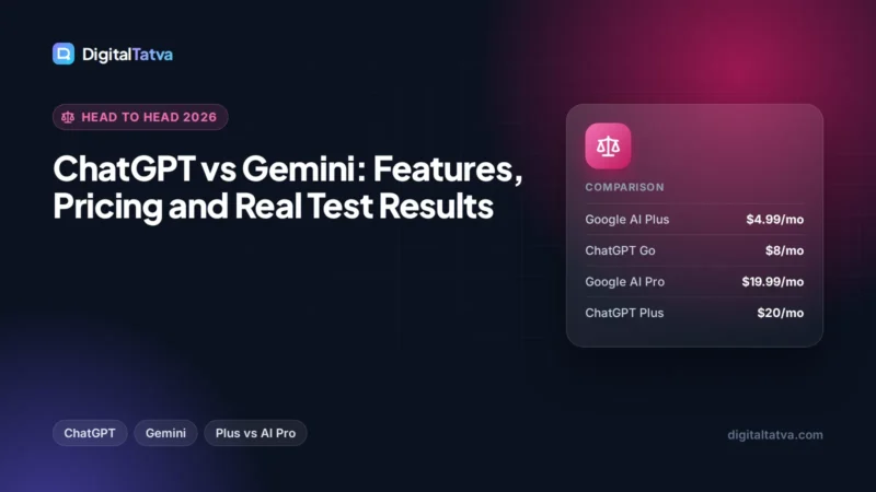 ChatGPT vs Gemini: Features, Pricing and Real Test Results