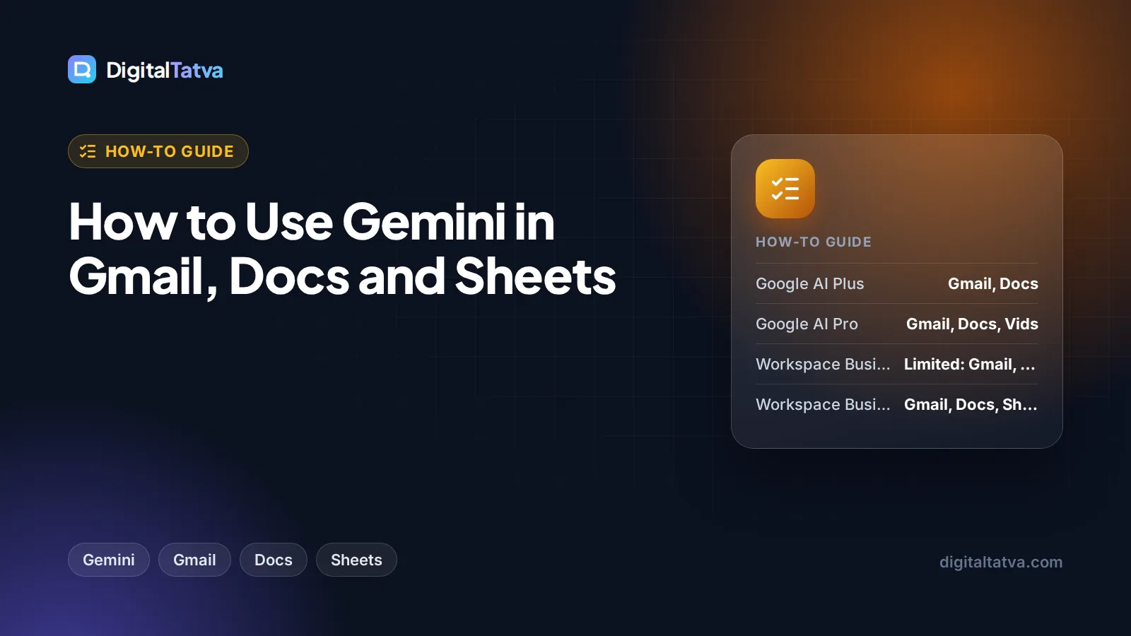 How to Use Gemini in Gmail, Docs and Sheets